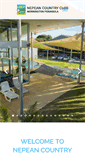 Mobile Screenshot of nepeancountryclub.com.au